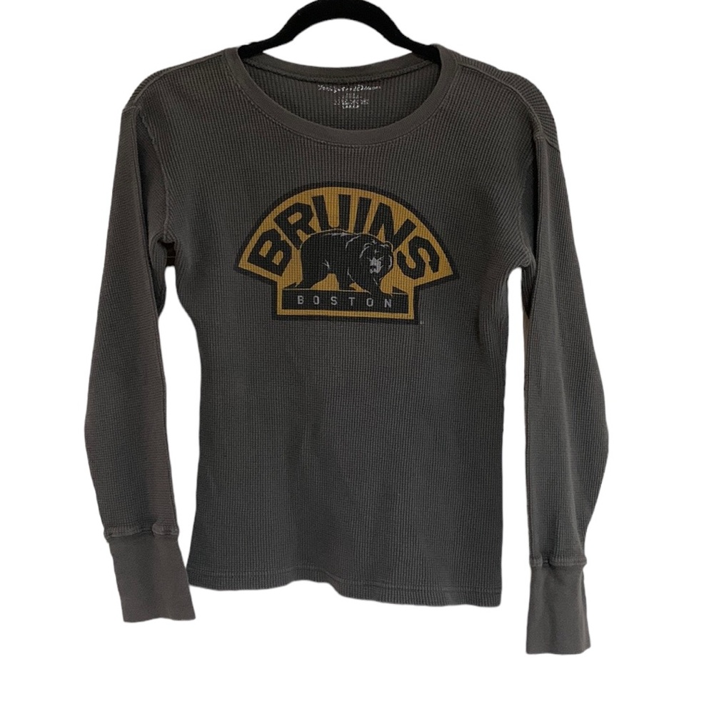 y2k boston bruins gray henley